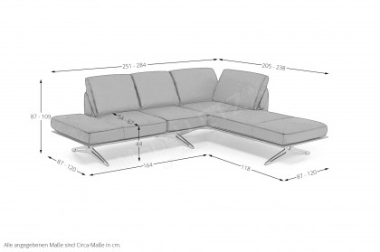 KOINOR Finero - Ecksofa rechts dunkelbraun