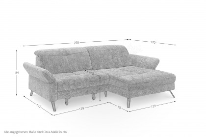 SO 4400 von set one by Musterring - Ecksofa Variante rechts eisblau