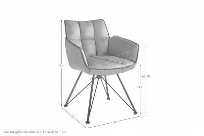 Frisco von set one by Musterring - Stuhl mit Microfaser- und Chenillebezug