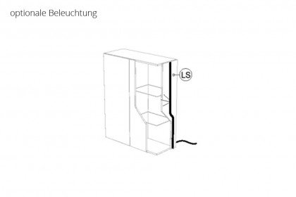 ZE+ von Rudolf - Schreibtisch-Kombi Nussbaum - hellgrau - Lack meergrün