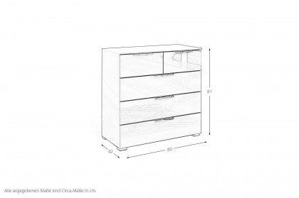 Formes von Rauch Orange - Kommode mit 5 Auszügen Front Glas