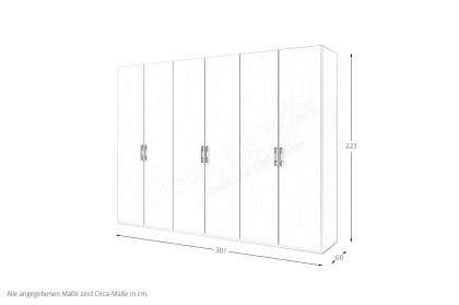 Henderson von set one by Musterring - Kleiderschrank graphit - Spiegel