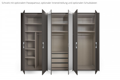 Henderson von set one by Musterring - Kleiderschrank graphit - Spiegel