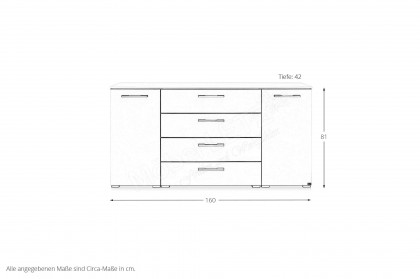 Henderson von set one by Musterring - Kommode graphit