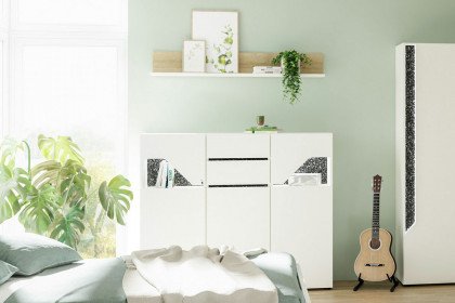 ZE+ von Rudolf - modernes Jugendzimmer: Eckschrank & Stauraumbett mit Polsterkopfteil