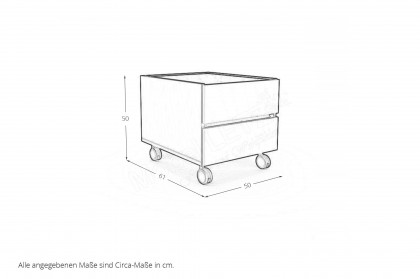 ZE+ von Rudolf - Rollcontainer mit 4 bremsbaren Lenkrollen grau - Space invert