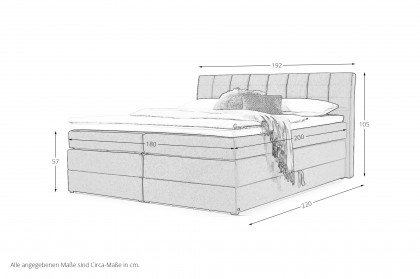 Florida von set one by Musterring - Boxspringbett KT2 in Anthrazit