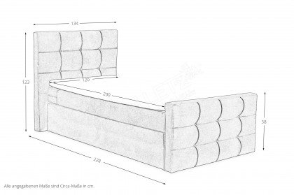 Richmond von set one by Musterring - Boxspringbett 120 x 200 cm