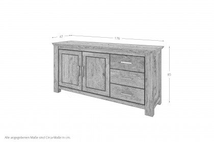 Siena-living von Quadrato - Sideboard A-05105 in Wildeiche