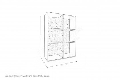 ZE+ von Rudolf - Highboard offen mit 6 Fächern schiefergrau - Space invert