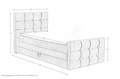 Richmond von set one by Musterring - Boxspringbett 120 mit Bettkasten