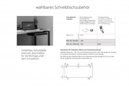 flow by rb 105 von Röhr-Bush - elektrisch verstellbarer Schreibtisch