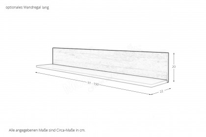 ZE+ von Rudolf - breitenvariables Wandboard schiefergrau - Space invert