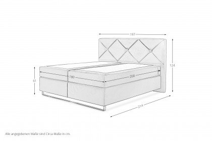 Bahia von Hapo - Boxspringbett KT2 anthrazit