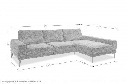 SO 3600 von set one by Musterring - Ecksofa Variante rechts blue