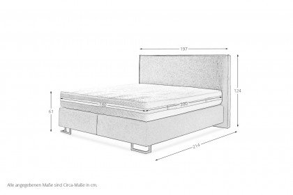 Bahia von Hapo - Boxspringbett KT3 dunkelgrau