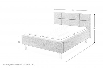 Cary von set one by Musterring - Polsterbett 140 anthrazit