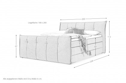 Florida von set one by Musterring - Boxspringbett KT1 dunkelbraun