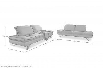 Modell 577 von Sofa-Team - Sofa-Duo schokobraun