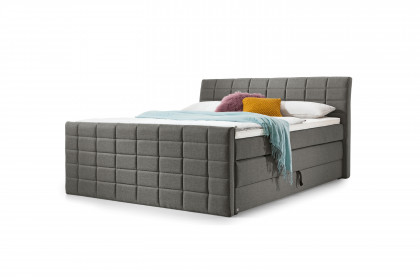 Florida von set one by Musterring - Boxspringbett KT2 grau