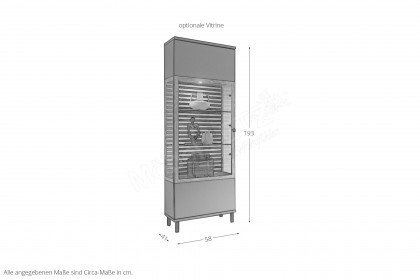 Join von Wehrsdorfer - Vitrine Lack graphit/ Asteiche