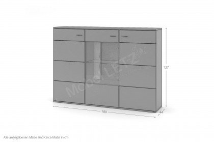 Tacoma von set one by Musterring - Highboard in Graphit