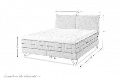 Baldwin von set one by Musterring - Boxspringbett 180 KTA ivory