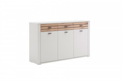 Mantena von MCA - Sideboard in Modern white mit Viking Oak