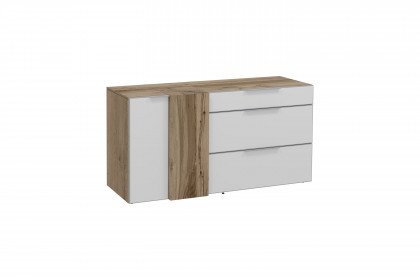 Valpin sleeping von Voglauer - Kombikommode 128 Eiche - Glas optiwhite