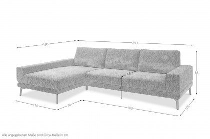 SO 3600 von set one by Musterring - Ecksofa Ausführung links sand