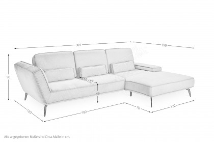 SO 4500 von set one by Musterring - Ecksofa rechts olive