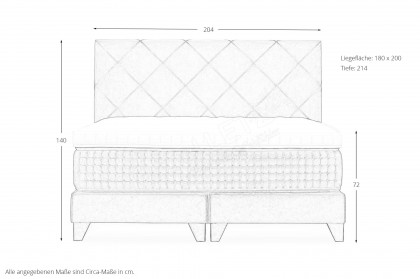 Magnifique von Serta - Boxspringbett Express 180 x 200 cm liver