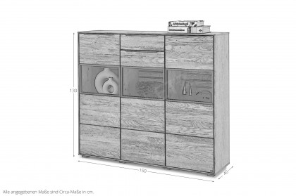 Jackson von set one by Musterring - Highboard 2646 Eiche