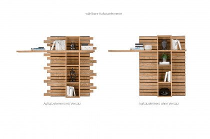 Jackson von set one by Musterring - Wohnwand dreiteilig Eiche