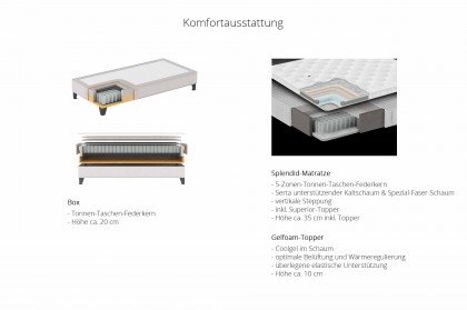 Hollywood von Serta - Boxspringbett natural