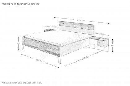 Keni-F von Rauch Black - Schlafzimmer champagner - Asteiche