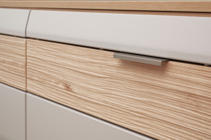 Mira-living von Stralsunder - Wohnwand EB28502-SV lichtgrau inklusive Beleuchtung