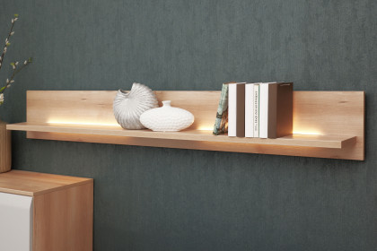 Mira-living von Stralsunder - Wohnwand EB28502-SV lichtgrau inklusive Beleuchtung