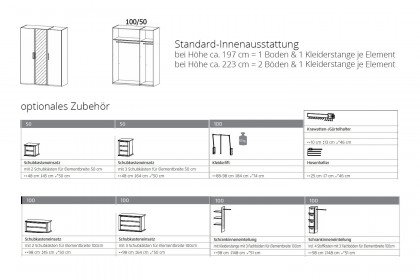 Cherie von vito - Kleiderschrank Asteiche mit Softclose-Funktion