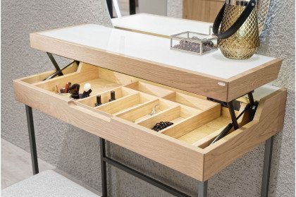 Valpin sleeping von Voglauer - Schminktisch Eiche Altholz - Glas optiwhite