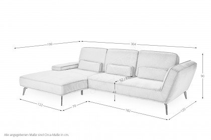 SO 4500 von set one by Musterring - Ecksofa links anthrazit