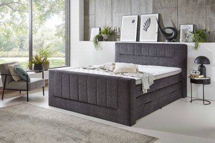 Kenosha-BX2450 von Sun Garden - Boxspringbett mit Bettkasten anthrazit