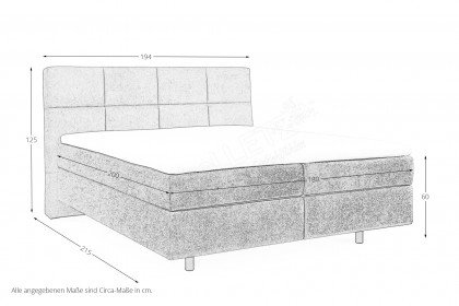 Deluxe Edition von MONDO - Boxspringbett KT1 gelb