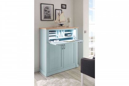 Sylt Living von Wehrsdorfer - Highboard in Lack mint/ Asteiche