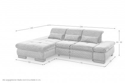 SO 4100 von set one by Musterring - Ecksofa Variante links kupfer