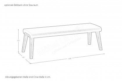 Valpin sleeping von Voglauer - Schlafzimmer-Set: Kleiderschrank, Sockelbett & Nakos