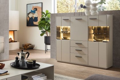 Lots von vito - Highboard mit zwei Glasausschnitten