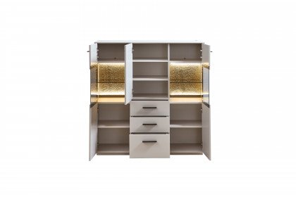 Lots von vito - Highboard mit zwei Glasausschnitten