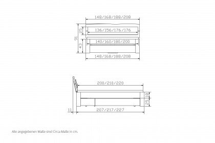 Function von Hasena - Massivholzbett Belluno mit Bettkasten