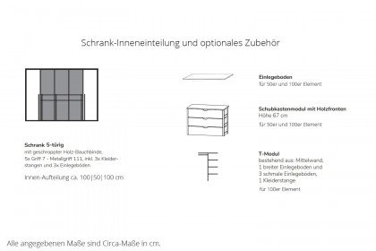 Boston-sleeping von Nature Living - Schrank 250 Wildeiche - anthrazit